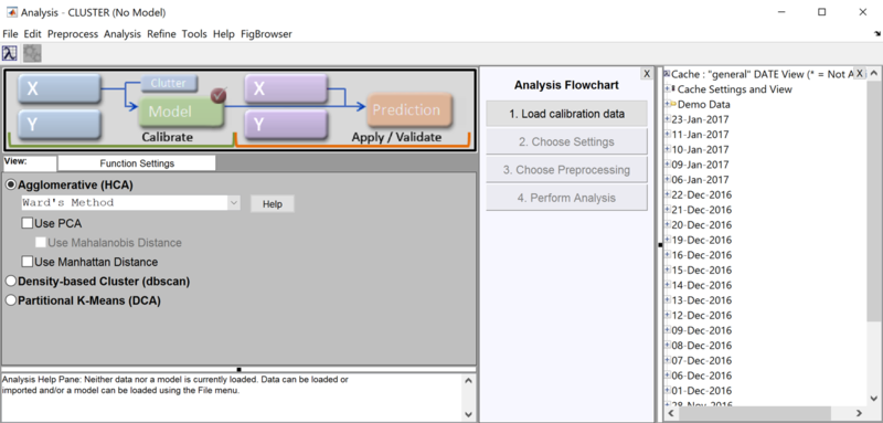 Cluster in the Analysis GUI
